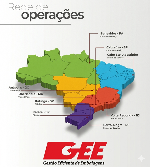 Rede de Operações GEE - Mapa do Brasil